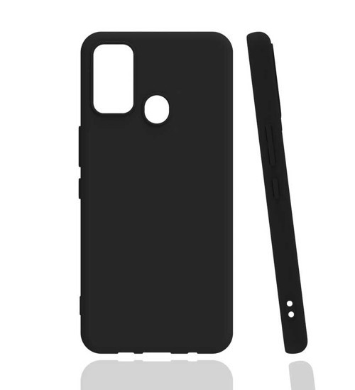 Tecno Spark 7T Kılıf NVTH Biye Silikon - Siyah