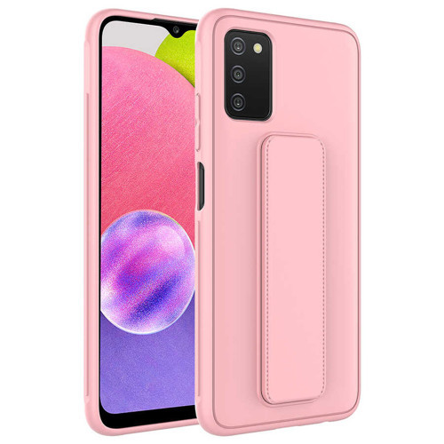 Galaxy A03S Kılıf NVTH Qstand Kapak - Pembe
