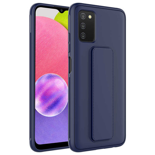 Galaxy A03S Kılıf NVTH Qstand Kapak - Lacivert