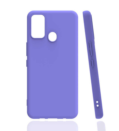 Tecno Spark 7T Kılıf NVTH Biye Silikon - Lila