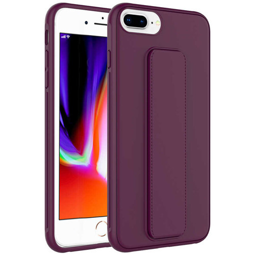 iPhone 8 Plus Kılıf NVTH Qstand Kapak - Mürdüm
