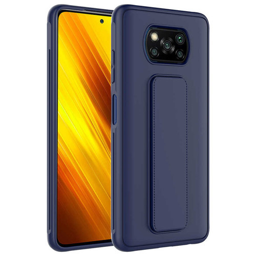 Poco X3 Kılıf NVTH Qstand Kapak - Lacivert