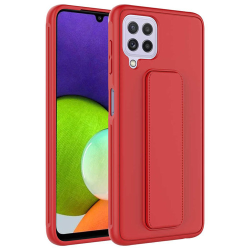 Galaxy M32 Kılıf NVTH Qstand Kapak - Kırmızı