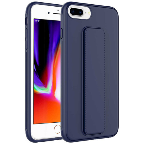 iPhone 8 Plus Kılıf NVTH Qstand Kapak - Lacivert
