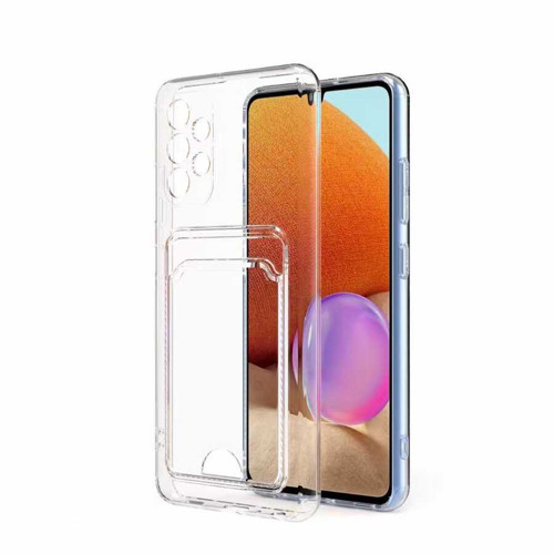 Galaxy A53 5G Kılıf Kartlıklı Şeffaf NVTH Setra Clear Silikon Kapak - Renksiz