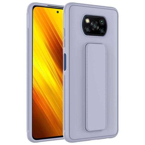 Poco X3 Kılıf NVTH Qstand Kapak - Gri