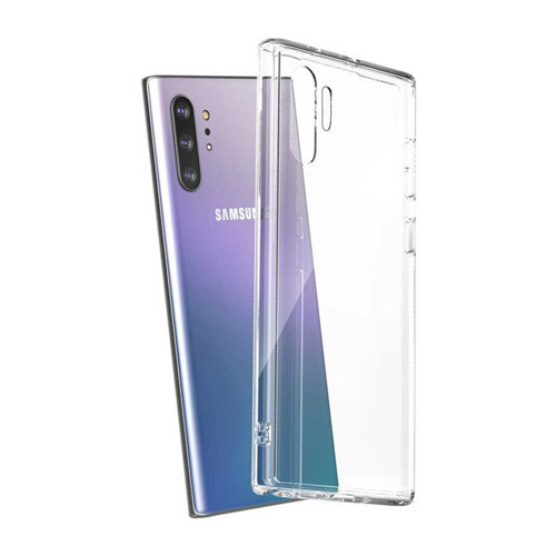 Galaxy Note 10 Plus Kılıf NVTH Kamera Korumalı Süper Silikon Kapak - Renksiz