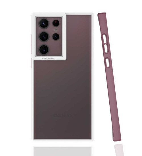 Galaxy S22 Ultra Kılıf NVTH Mima Kapak - Mürdüm