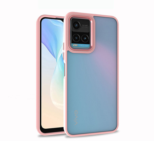 Vivo Y32 Kılıf NVTH Flora Kapak - Rose Gold