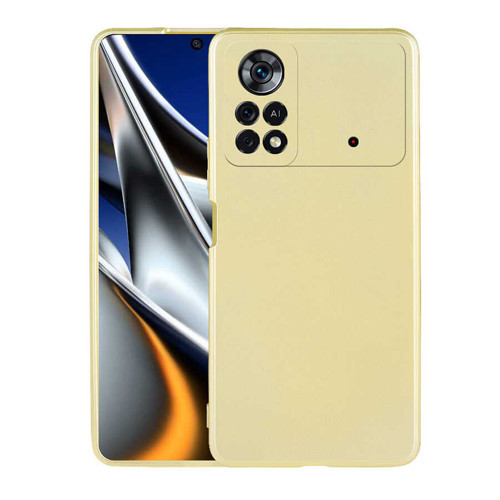 Poco M4 Pro 4G Kılıf NVTH Premier Silikon Kapak - Gold