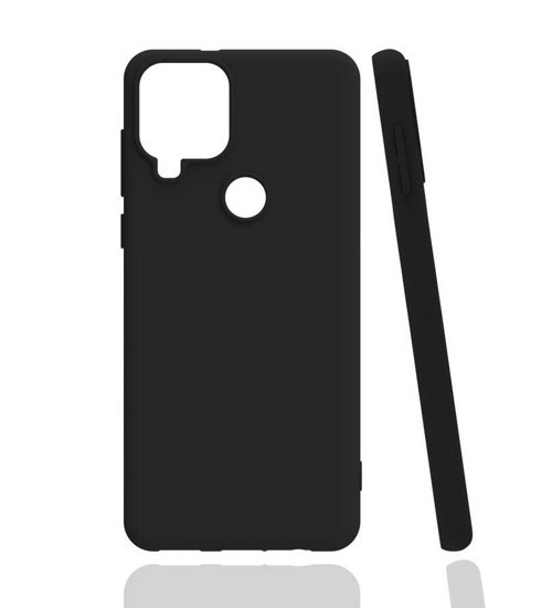Realme C15 Kılıf NVTH Biye Silikon - Siyah