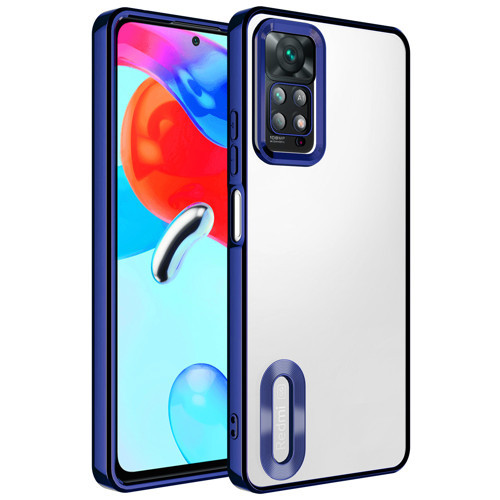 Redmi Note 11 Pro 5G Kılıf Kamera Korumalı Logo Gösteren NVTH Omega Kapak - Lacivert