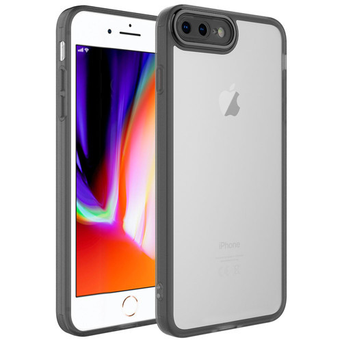 iPhone 7 Plus Kılıf Kamera Korumalı Transparan NVTH Post Kapak - Siyah
