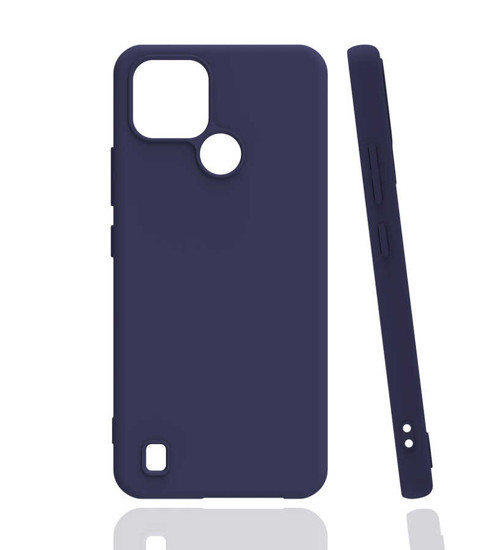 Realme C21 Kılıf NVTH Biye Silikon - Lacivert