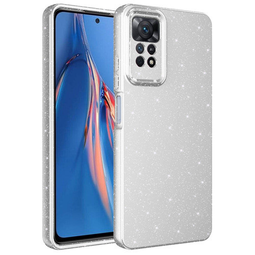 Redmi Note 12 Pro 4G Kılıf Kamera Korumalı Simli Lüks NVTH Koton Kapak - Gümüş