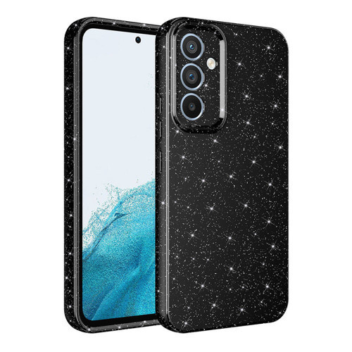 Galaxy A35 Kılıf Kamera Korumalı Simli Lüks NVTH Koton Kapak - Siyah