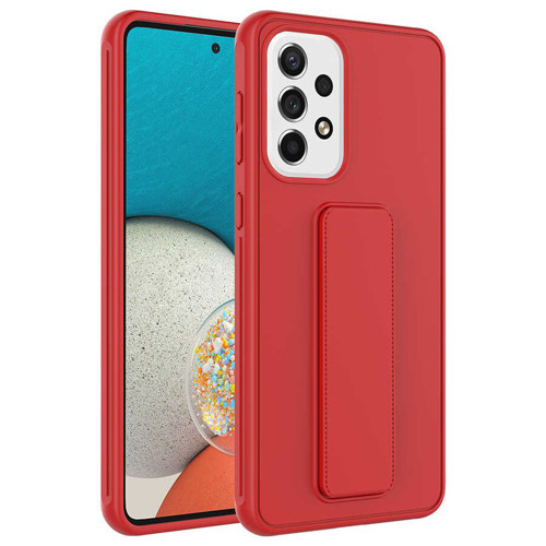 Galaxy A33 5G Kılıf NVTH Qstand Kapak - Kırmızı