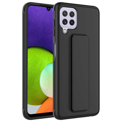 Galaxy M32 Kılıf NVTH Qstand Kapak - Siyah