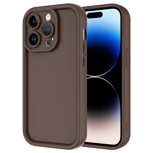 iPhone 14 Pro Kılıf Kamera Korumalı NVTH Ananas Kapak - Kahverengi
