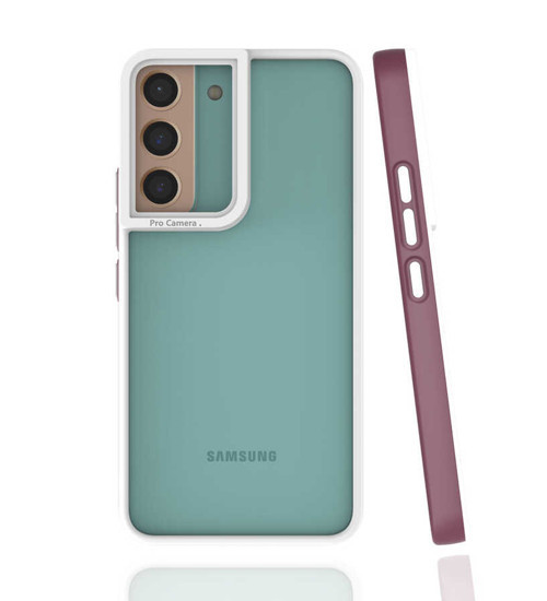 Galaxy S22 Kılıf NVTH Mima Kapak - Mürdüm