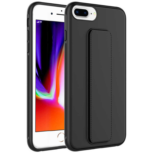 iPhone 8 Plus Kılıf NVTH Qstand Kapak - Siyah