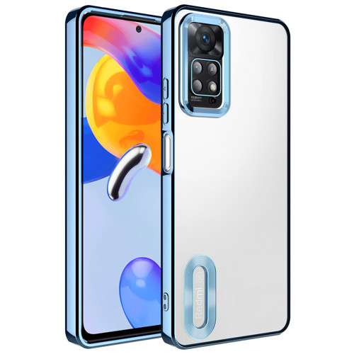 Redmi Note 11 Pro 5G Kılıf Kamera Korumalı Logo Gösteren NVTH Omega Kapak - Sierra Mavi