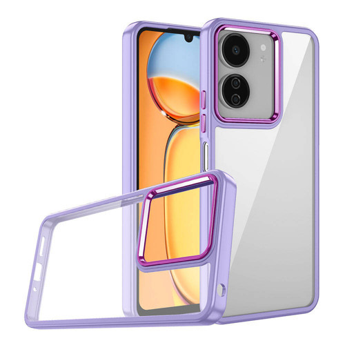 Redmi 13C Kılıf NVTH Flora Kapak - Lila