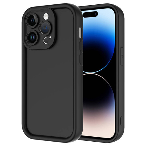 iPhone 14 Pro Kılıf Kamera Korumalı NVTH Ananas Kapak - Siyah