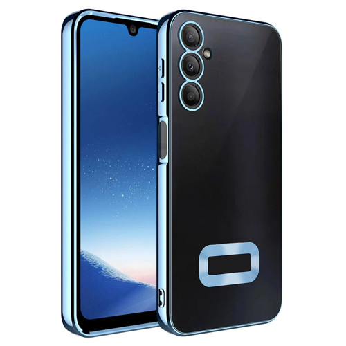 Galaxy A16 Kılıf Kamera Korumalı Logo Gösteren NVTH Omega Kapak - Sierra Mavi