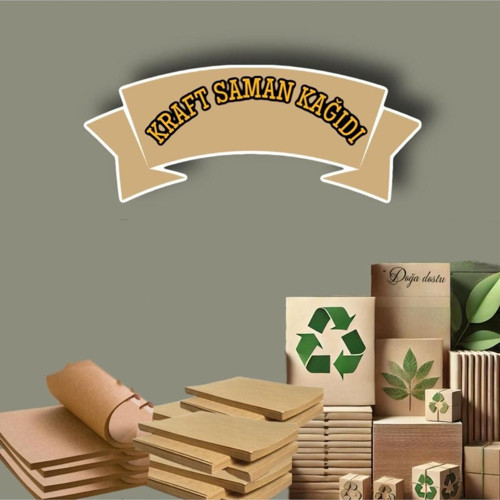 A4 Kraft Saman Kağıdı Paketleme Hobi Etiket Kağıdı 110 Gram 15 Adet