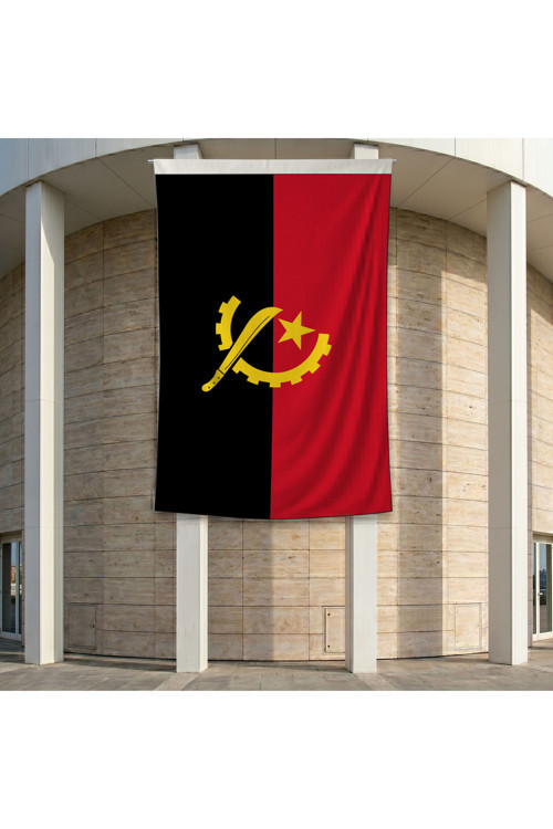 Angola Bayrağı 140gr Premium Raşel Kumaş 200x300 cm