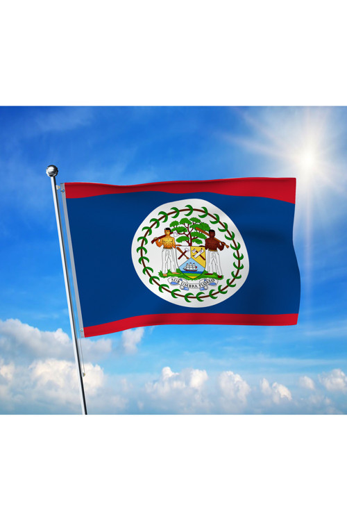 Belize Devleti Bayrağı Premium Raşel Kumaş 70x105 cm