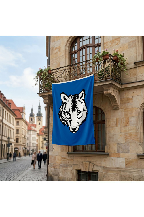 Bozkurt Ülkü Ocakları Mhp Mavi Bayrak Premium Raşel Kumaş 150x225 Cm