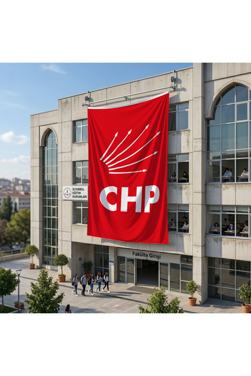CHP Kırmızı Bayrak 140gr Premium Raşel Kumaş 6x9 metre