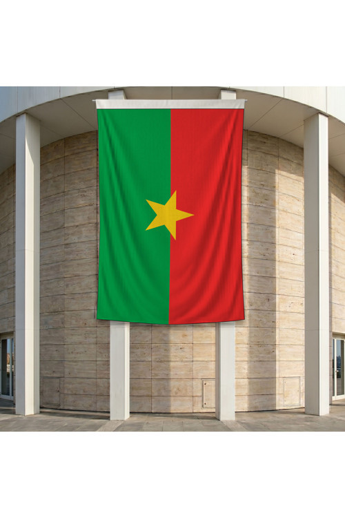 Burkina Faso Bayrağı 140gr Premium Raşel Kumaş 200x300 cm