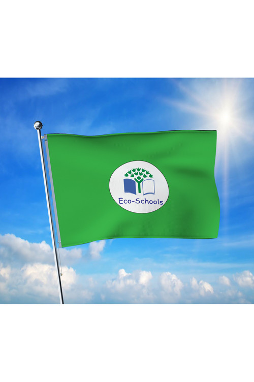 Çevre Dostu Okul - Eco Schools Bayrak Premium Raşel Kumaş 100x150 cm