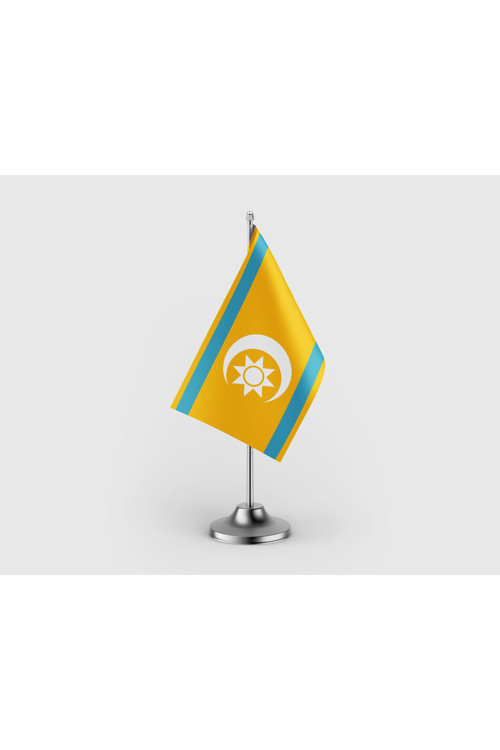 Irak Memluk Hanedanlığı Krallığı Tekli Saten Masa Bayrağı Seti