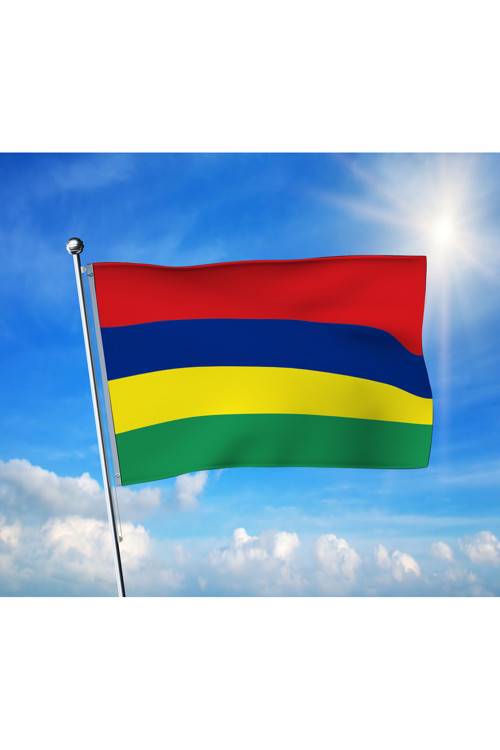 Mauritius Bayrağı Premium Raşel Kumaş 70x105 cm