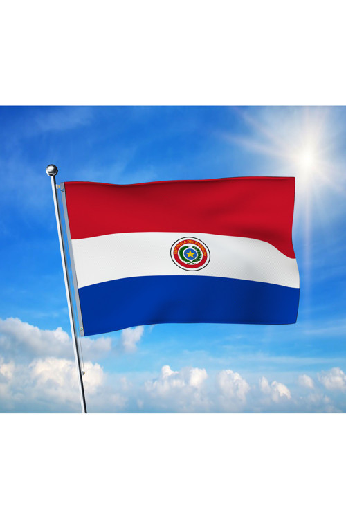 Paraguay Bayrağı Premium Raşel Kumaş 70x105 cm