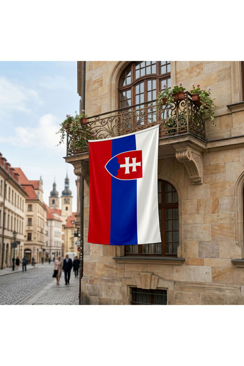 Slovakya Bayrağı Premium Raşel Kumaş 150x225 Cm
