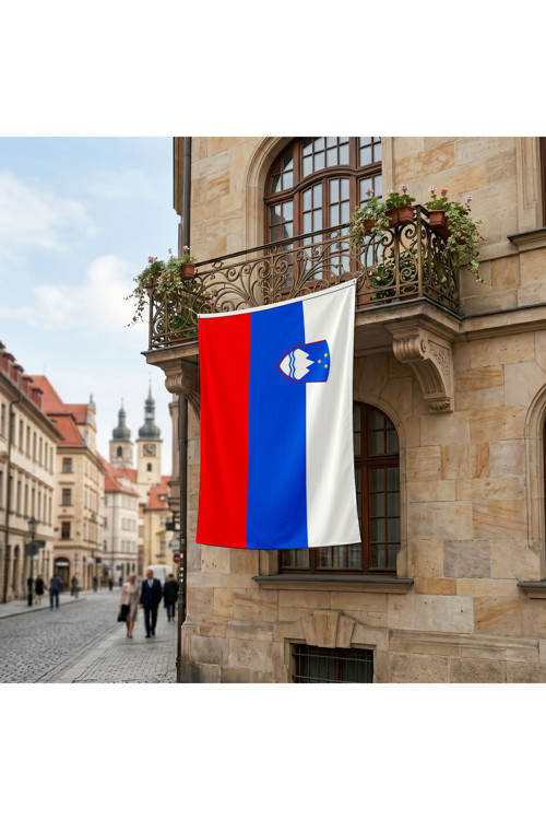 Slovenya Bayrağı Premium Raşel Kumaş 150x225 Cm