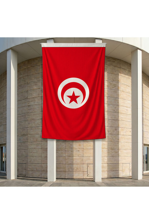 Tunus Bayrağı 140gr Premium Raşel Kumaş 200x300 cm
