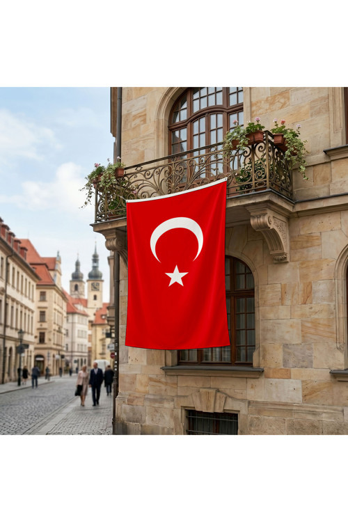 Türk Bayrağı Premium Raşel Kumaş 150x225 Cm
