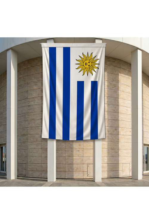Uruguay Bayrağı 140gr Premium Raşel Kumaş 200x300 cm
