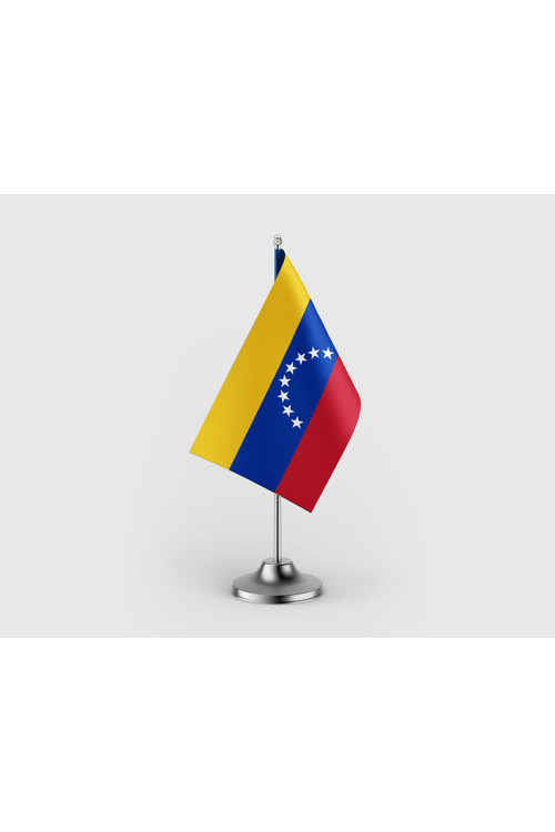 Venezuela Tekli Saten Masa Bayrağı Seti