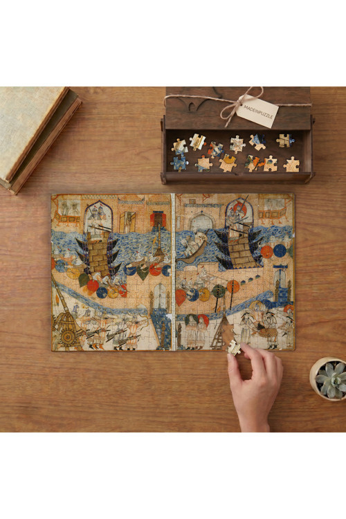 Bağdat Kuşatması Tasarımı 240 parça Ahşap Puzzle Ahşap Kutuda MP03236