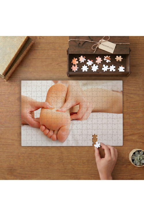 Ayak Masajı Tasarımı 240 parça Ahşap Puzzle Ahşap Kutuda MP00948
