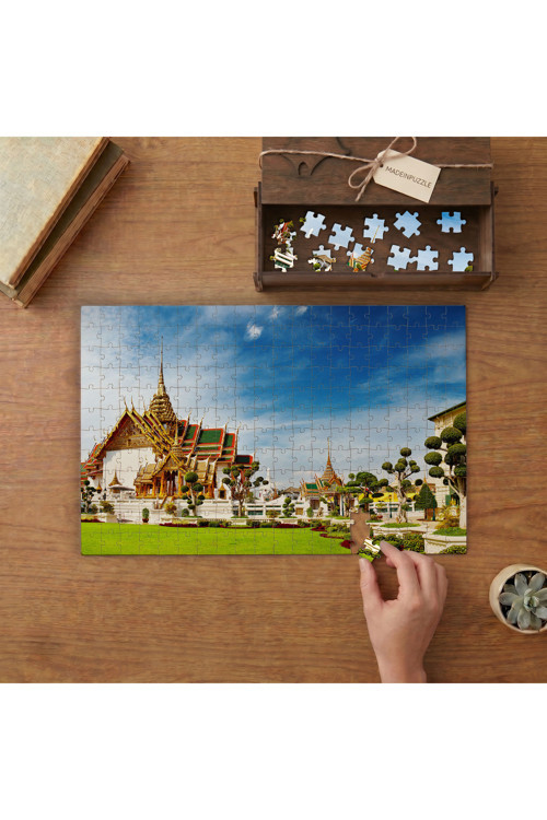 Bangkok Büyük Saray Tasarımı 240 parça Ahşap Puzzle Ahşap Kutuda MP05321