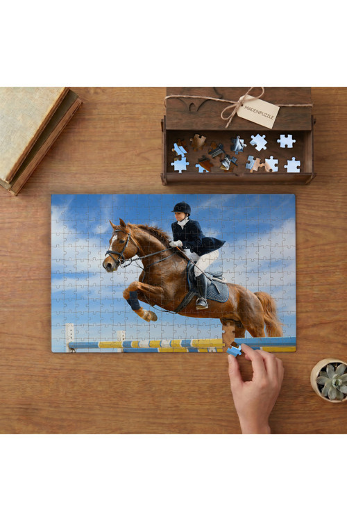 At Biniciliği Tasarımı 240 parça Ahşap Puzzle Ahşap Kutuda MP04244