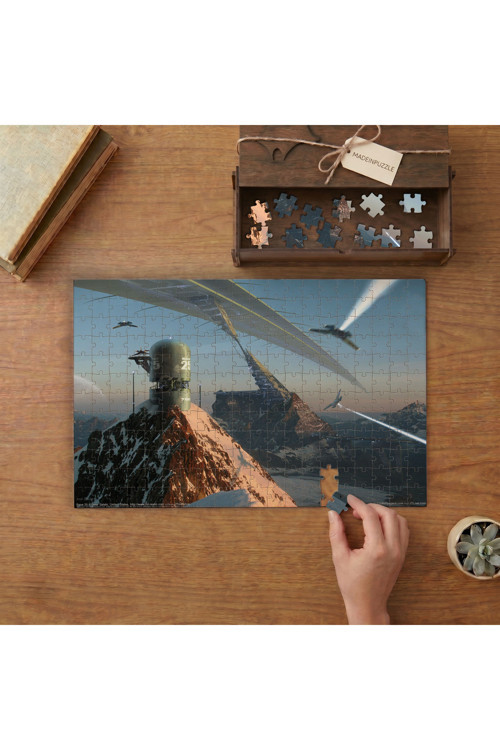 Bilim Kurgu - Fantastik Kare Tasarımı 240 Parça Ahşap Puzzle Ahşap Kutuda MPY20069